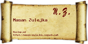 Masan Zulejka névjegykártya